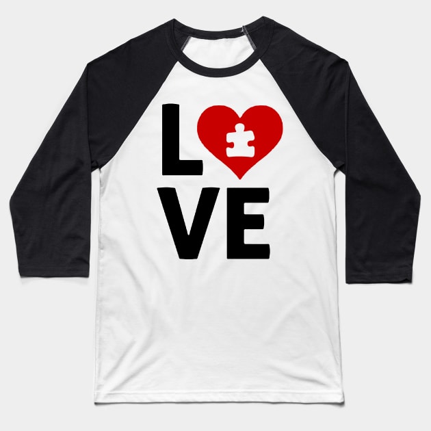 Puzzle piece in my heart Baseball T-Shirt by Azul